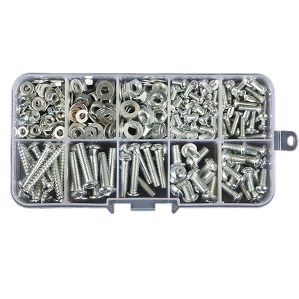 Винт с крестообразным шлицем и круглой головкой Винты Гайки Болты Комплекты Прокладки Винт с внутренним шестигранником Болт Гайка Шайба Комплект Дом