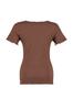 Women's Fashion New Big Size Blouse Stone Ribbed U-Neck Knitted T-Shirt