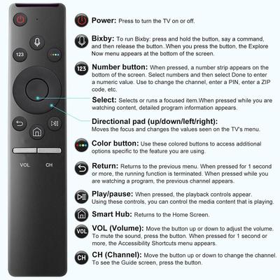 Сменный пульт дистанционного управления для Samsung Smart TV BN59-1266A Универсальный голосовой пульт дистанционного управления для всех телевизоров Samsung с голосовыми функциями