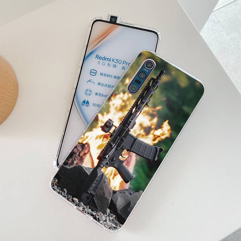 YNDFCNB AK47 пистолет пули чехол для телефона для Samsung S21 A10 для Redmi Note 7 9 для Huawei P30Pro Honor 8X 10i чехол