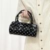 Корейский стиль сумка-цилиндр в горошек полиэстер ПУ на плечо сумка пикантной девушки сумочка вечеринка