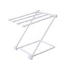 COLLBATH Foldable Vertical Kitchen Towel Rack with 4 Rods, Simple Design, for Kitchen Counters, Towel Holder, Gray