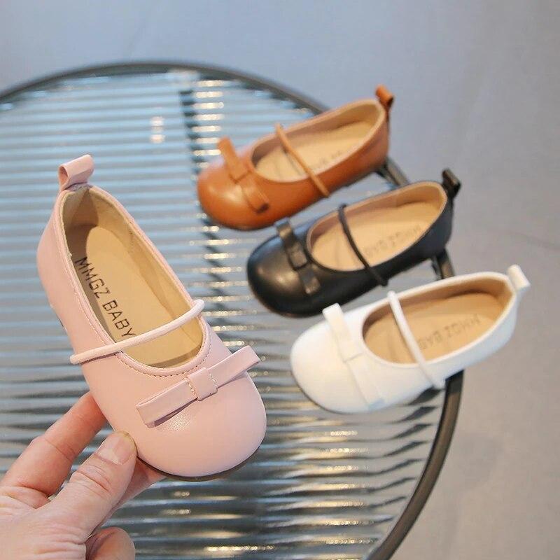 Детская обувь принцессы, мягкие балетки на мелкой подошве с резинкой для маленьких девочек, четыре цвета, 21–30, детская обувь из искусственной кожи для отдыха