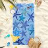 Vibrant Starfish Print Beach Towel, Ideal for Summer Beach Pool Fun Hand Towel