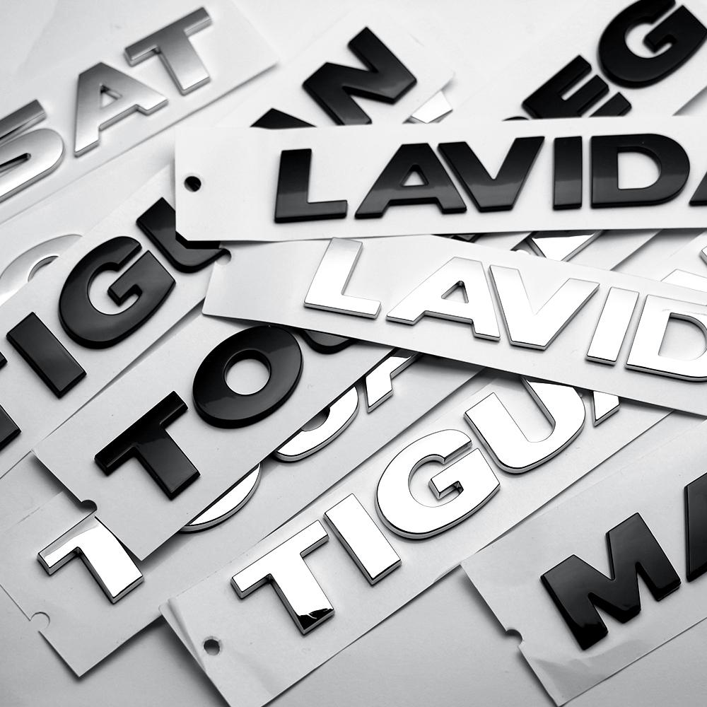 SVLHP1 For Volkswagen VW GTI Golf8 Polo Passat CC Tiguan R32 RLine Bora CC Caddy Touareg 3D ABS Car Trunk Logo Sticker Auto Accessories