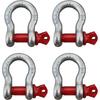 HELIX Forged Shackles, Bow Type, 2-ton, Set of 4