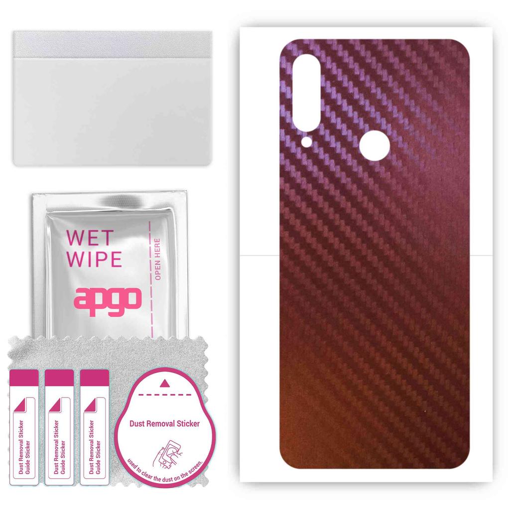 apgo skin sticker film foil vinyl for the BACK compatible with Meizu M10, scratch-resistant, easy to install - Carbon Chameleon CAKA5