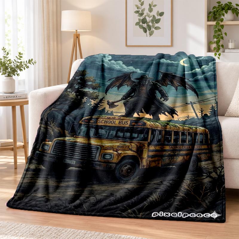 Jeepers Creepers The Creeper Flannel Throw Blanket Soft Warm Cozy For Sofa Bed Indoor Home Bedroom Use