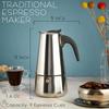 Pot with Coffee Percolator Design, Stainless Steel Stove Top Coffee