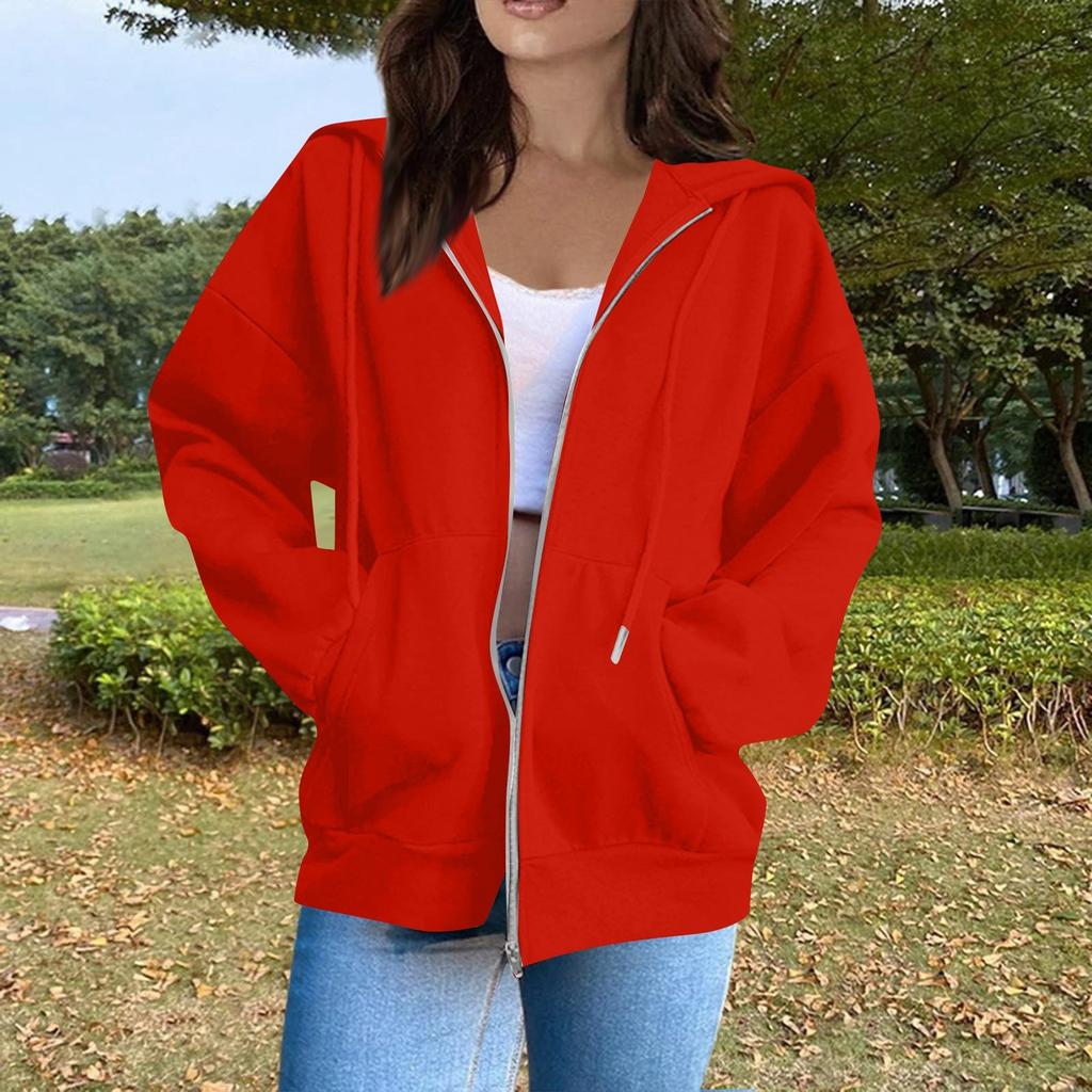 Женская мода Повседневные толстовки с капюшоном и длинным рукавом однотонные топы