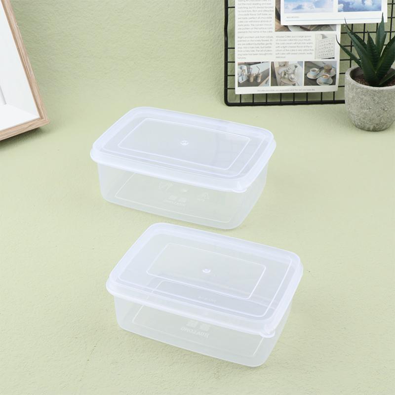 300/500 мл Прозрачный пластиковый прямоугольный контейнер для хранения, Специальный для холодильника, Герметичный, Пищевой, Кухонный контейнер для хранения
