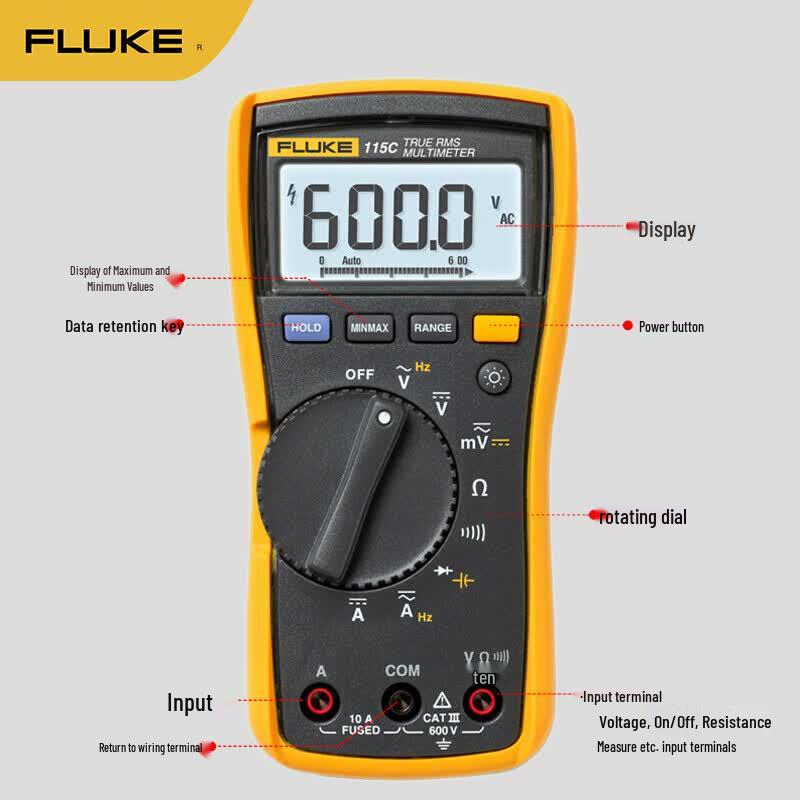 Fluke 115C True RMS Digital Multimeter (CN version)