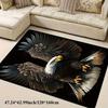 Flannel Printed Eagle Rug Bird Art Design Soft Fleece Floor Mat Living Room Carpet Wildlife Decor American Symbol Rugs