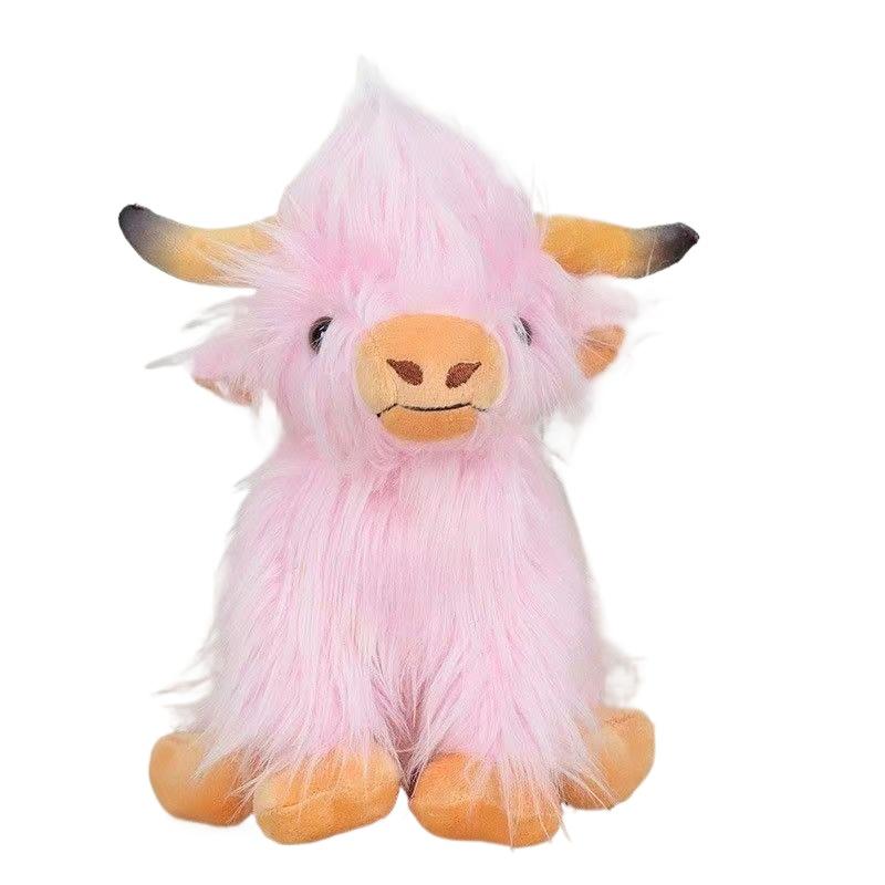 Simulation Highland Cow Plush Animal Doll Soft Stuffed Highland Cow Plush Toy Kawaii Kids Baby Gift Toy Home Room Decor