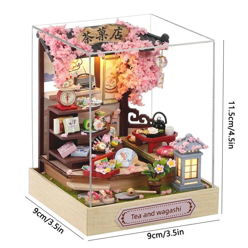 Mini Doll House DIY Small House Kit Handmade 3D Puzzle Assembly Model Building Room Bedroom Decoration Wooden Craft Birthday Gift