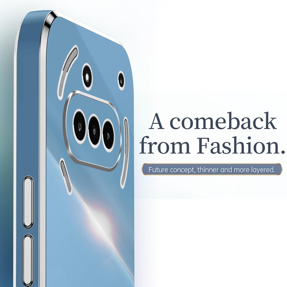 XINLI Для Nothing Phone (3a) Чехол-кольцо-подставка Гальванизированный ТПУ Чехол для телефона