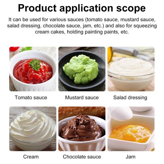 Диспенсер для меда Бутылка для выдавливания Без БФА Диспенсер для салатной заправки Многоразовый контейнер для сиропа для контроля порций