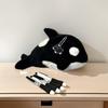 Cartoon Plush Killer Whale Pen Bag Large Capacity Stationery Bag Student Gift For School Office Funny Pencil Case