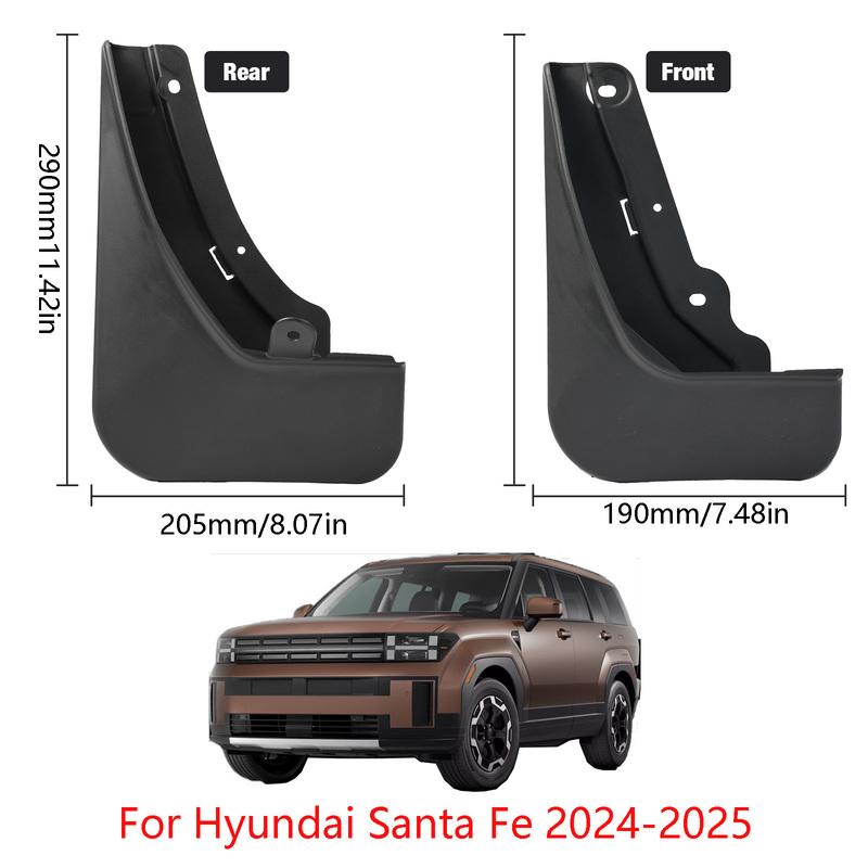 4 шт. Для Hyundai Santa Fe Брызговики грязезащитные крылья Подкрылки Брызговики Грязеуловители Передние Задние Автомобильные Аксессуары 2024 2025