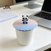 Reusable Drink Lid 5Pcs Silicone Cup Leak-Proof Heat-Resistant Cover for Glass Mugs Anti-scalding Coaster Coffee Cups Food-Grade Odorless Cute Kitchen