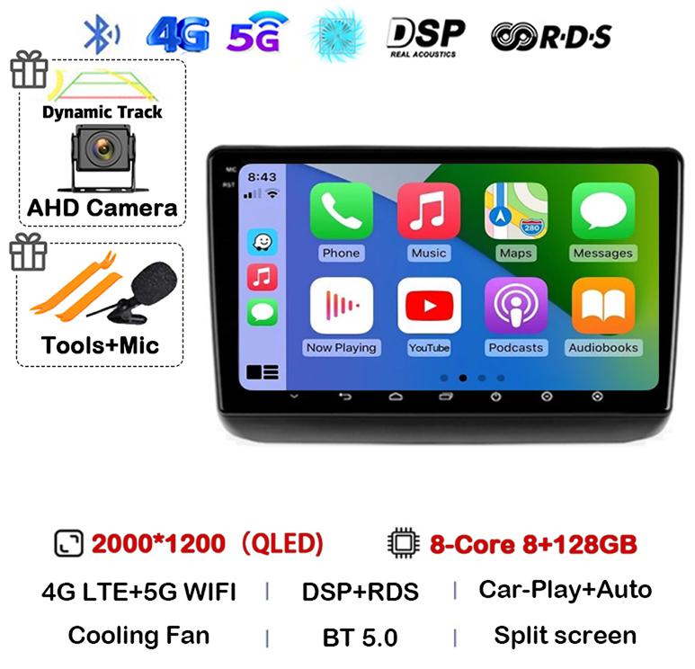 Android 14 Auto Carplay WIFI+4G для Jeep Grand Cherokee WK2 2013 - 2020 Автомобильное радио GPS навигация Мультимедиа Видеоплеер Стерео