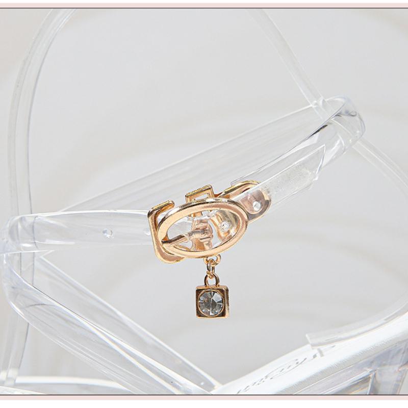 Популярные пикантные босоножки на платформе и очень высоком каблуке-шпильке, прозрачные туфли с кристаллами, свадебные туфли, банкетная серия 1099, размер 13 см, LFD