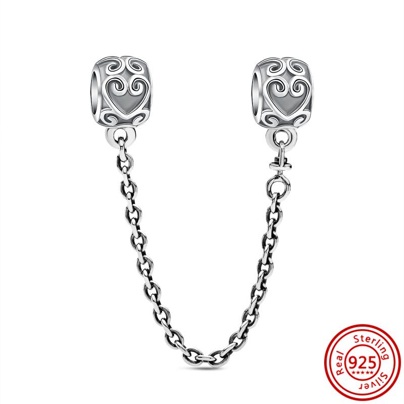 S925 Серебряная звезда, луна, пчела, подвеска, безопасная цепочка, зажим, бусины, подходит для оригинального браслета, для женщин и девочек, сделай сам, ювелирные изделия, подарок на день рождения