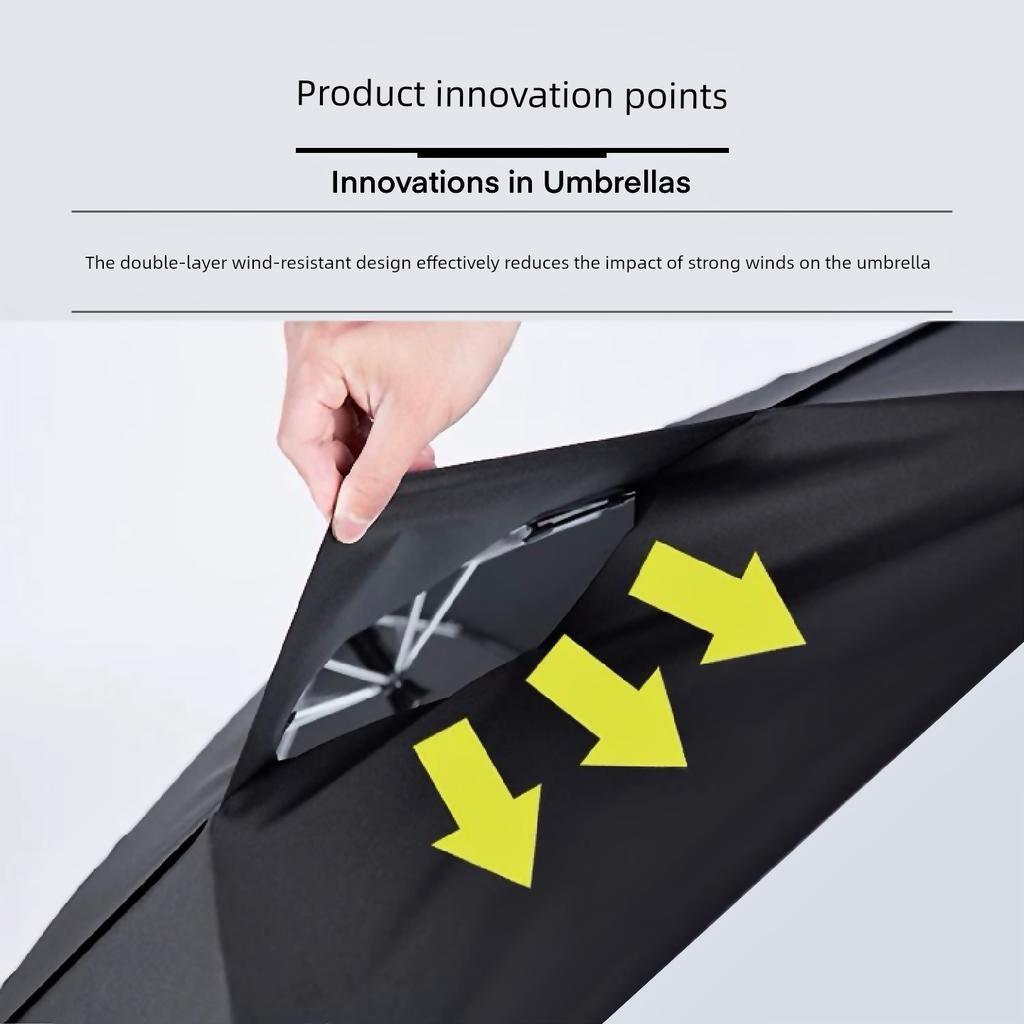 511 Umbrella Men's Automatic Shrink Foldable Extra Large Reinforcement Thickened Personalized and Mori Retro Minimalist Large Oversized
