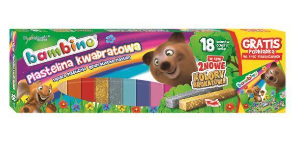 BAMBINO plasticine 18 colors + pad