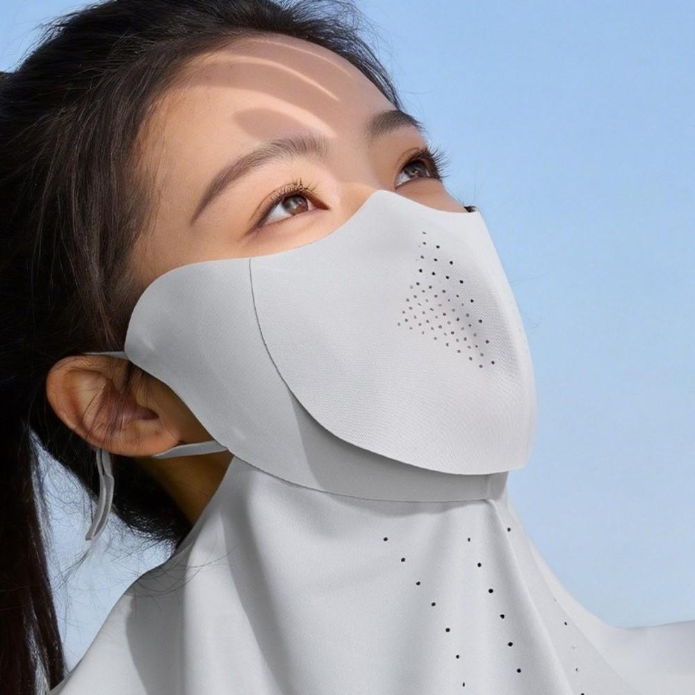 Nylon Sun-protection Mask Elegant Ice Silk Drinking Mask UV-resistant Breathable Veil  Fishing