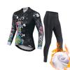 Winter Fleece Riding Bicycle Jerseys Cycling Clothing Set Keep Warm Women Long Sleeve Bicycle Clothes Suit