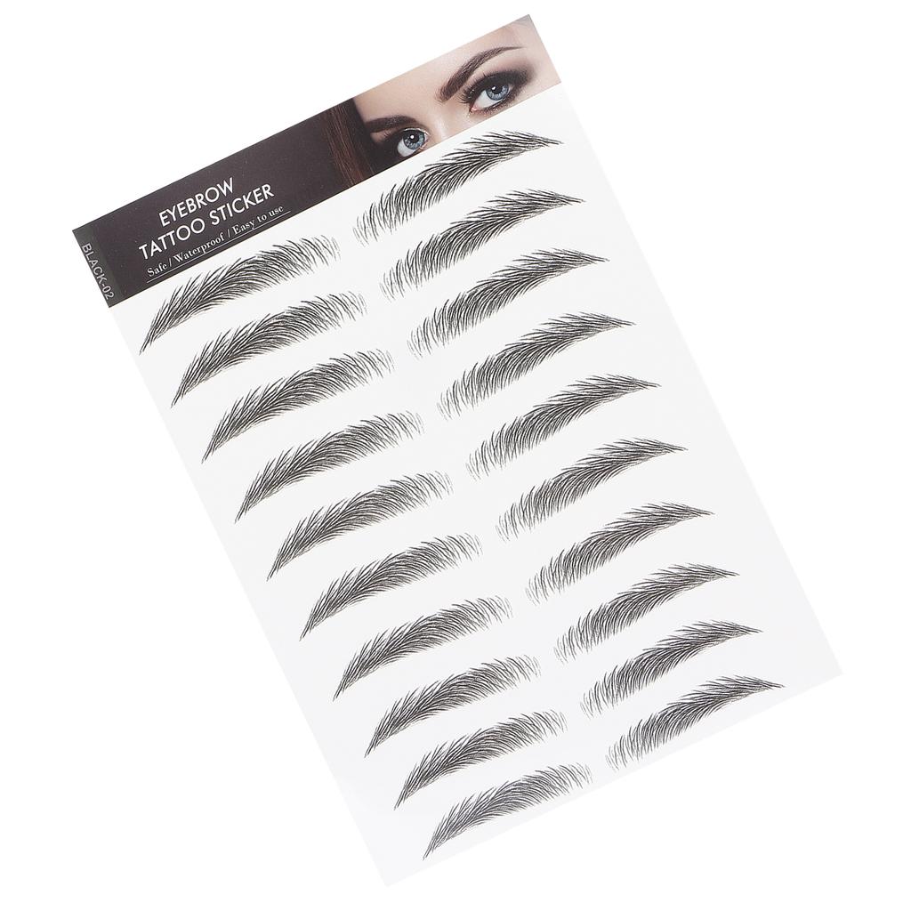 Стойкая наклейка-переводка для бровей Домашняя Портативная Женская Тату-наклейка для бровей ЧЕРНЫЙ 02