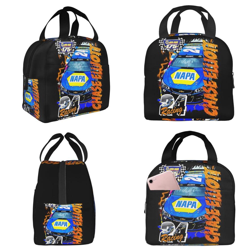 Chase Elliott NAPA Racing Insulated Lunch Bag for Women Office Cooler Thermal Food Box Tote Leakproof Lunch Boxes Container