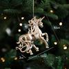 Christmas Ornaments Plastic Glitter Gold Snowflake/Reindeer/Angel Hanging Ornaments for Xmas Tree Winter Decoration