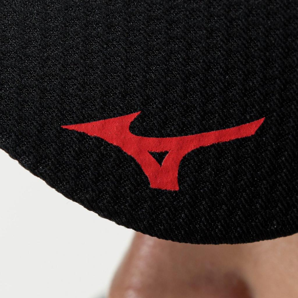 Mizuno Спортивная кепка N-XT Mesh - Ультрадышащая, с высокой вентиляцией, для бега - Черный/Красный - Один размер