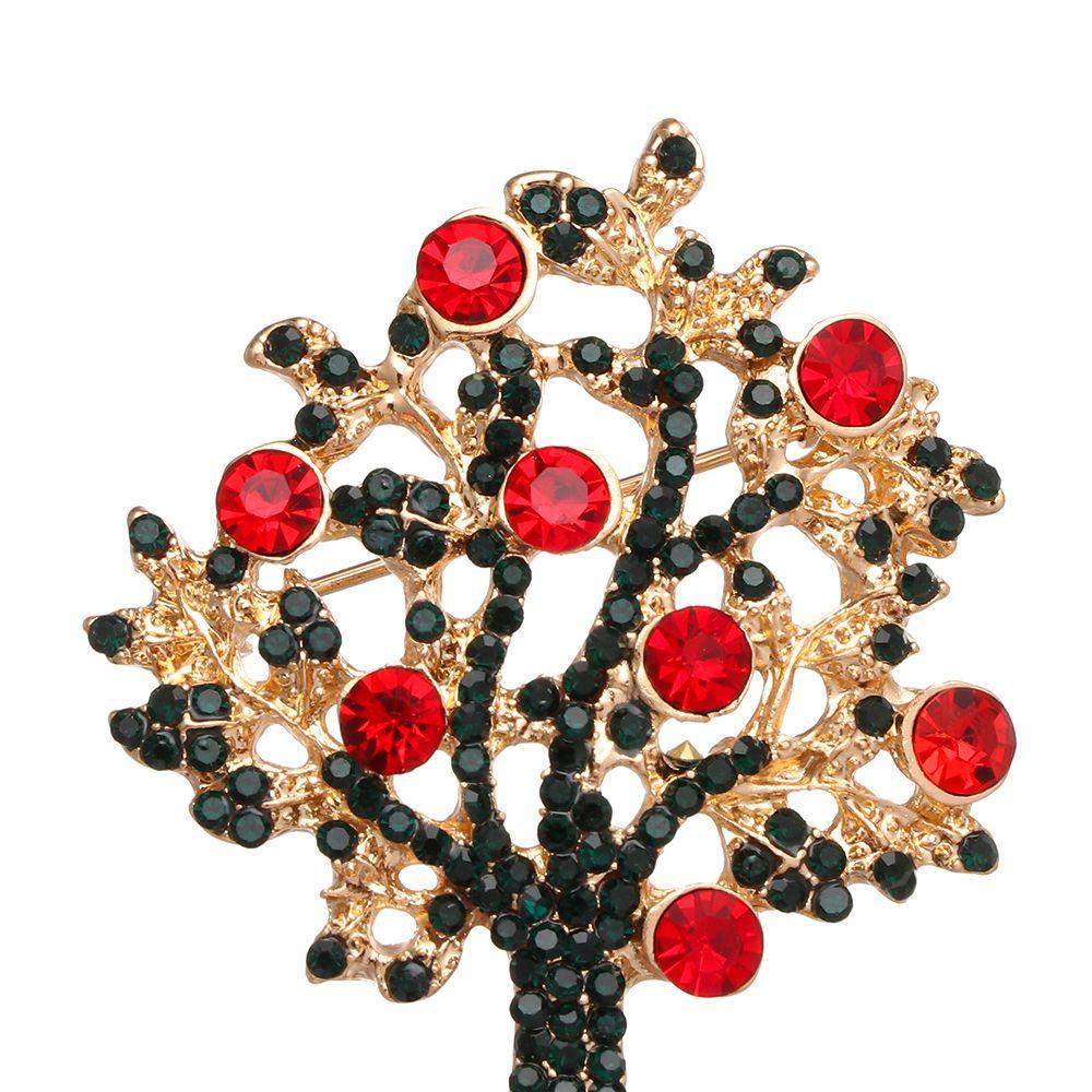 Стразы Модные украшения Рождественский подарок Рождественская брошь Значки Броши Значки Елка