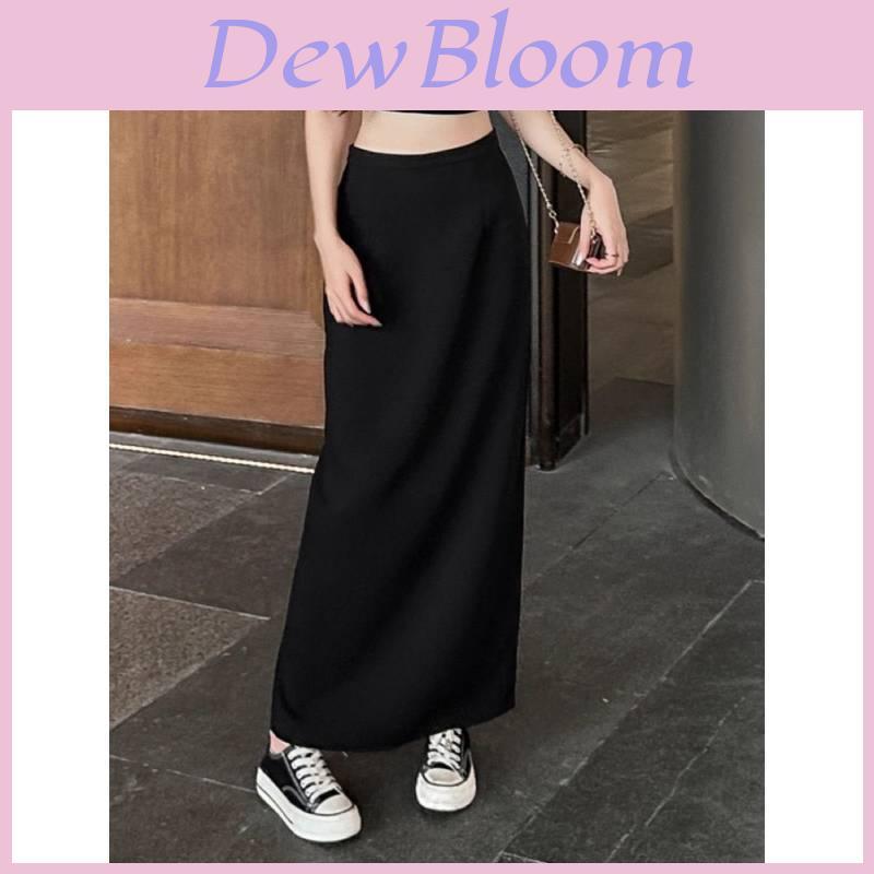 Classic Womens Black High Waist Pencil Skirt With Side Slit For Office Wear