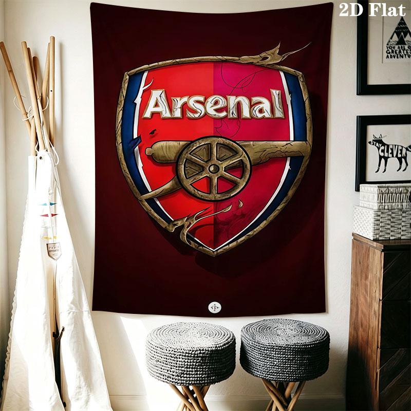 Arsenal team logo Wall Hanging Printed Fabric Blanket Decorative Tapestries for Bedroom Living Room Home Decor