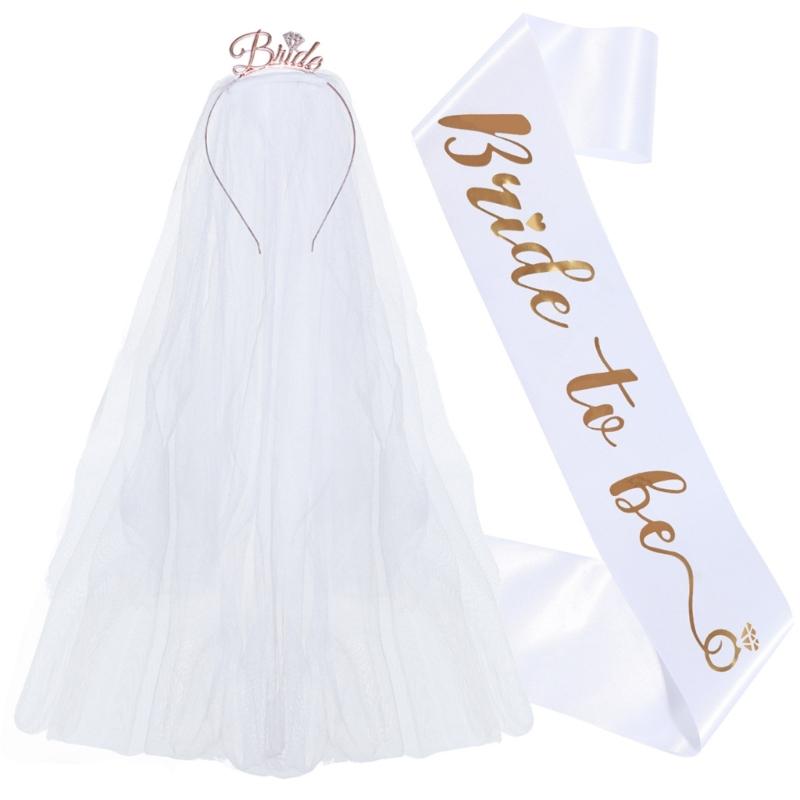 Тканевое свадебное украшение для волос и набор наплечных ремней Свадебное украшение Текстура ткани Подходит для невесты и подружек невесты