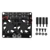 Плата расширения GPIO для RasPi 4B 3B+ 3B 3A+ с двумя вентиляторами охлаждения, модуль платы расширения GPIO