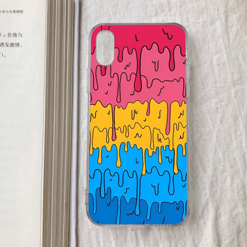 Melting Trans Pride LGBTQ Phone Case For iPhone 11 12 13 14 Mini Pro Max XR X XS TPU Clear Case For 8 7 6 Plus SE 2020