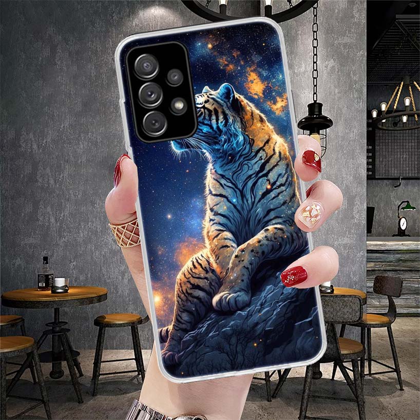 Свирепый Тигр Животное Мягкий Чехол для Телефона Для Samsung Galaxy S22 S23 S24 S25 Edge S26 Ultra S20 FE S21 Plus + Fundas Coque Galaxy S