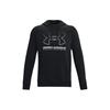 Project Rock Johnson Series Front Logo Print Knitted Drawstring Hoodie Men Hoodies Black 1366724-001