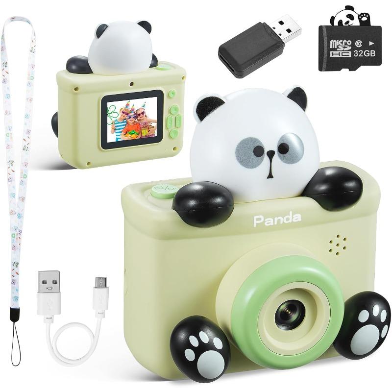 Милая камера Panda для детей, камера для малышей, подарок для девочек/мальчиков, цифровая HD-видеокамера для детей