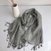 Direct Supply Japanese Pure Linen Hemp Gray Effect Men'S Scarf Literature And Art Shawl Air Conditioner Shawl Women