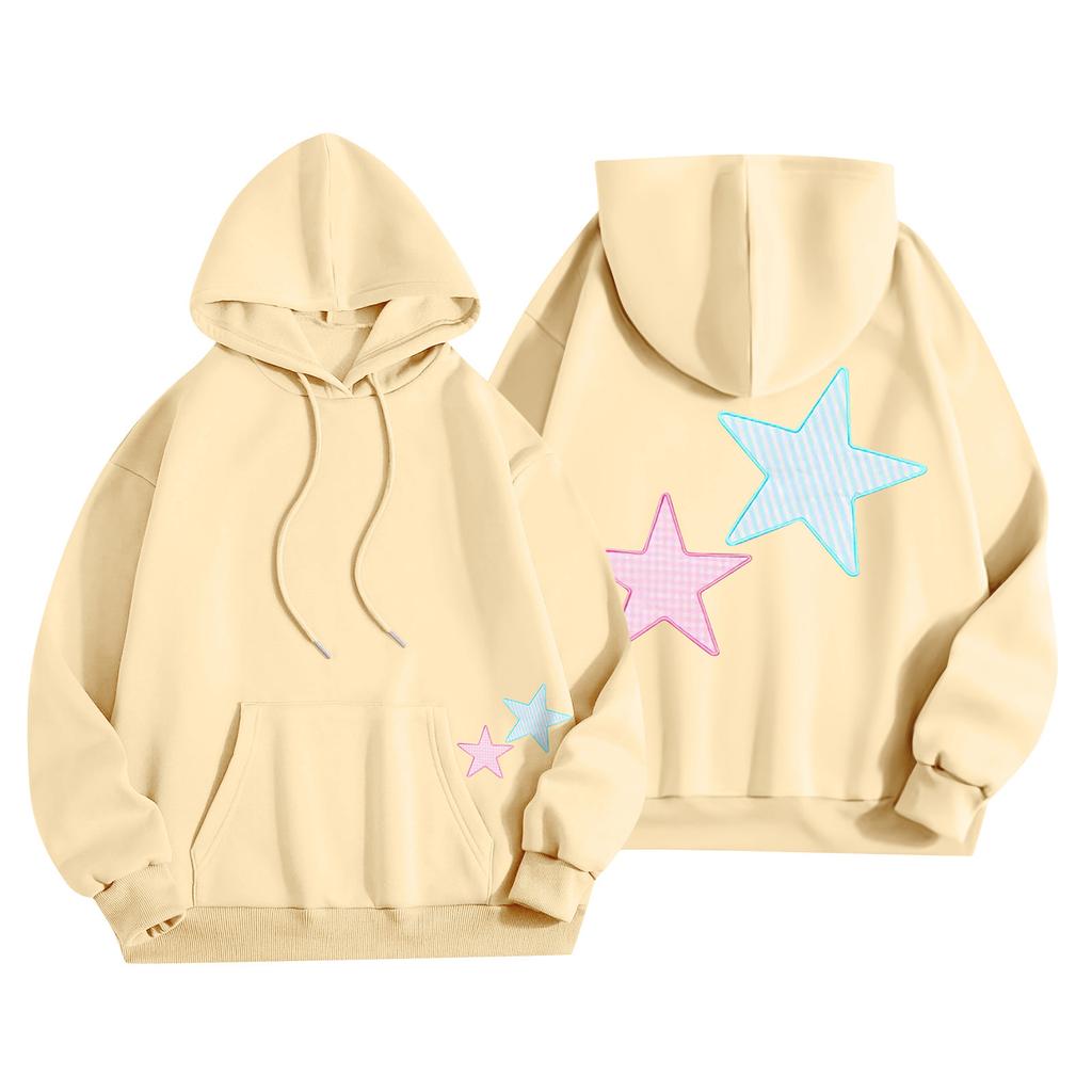 Женская мода, женский легкий пуловер с длинными рукавами и карманами, толстовка с капюшоном в стиле консервативного стиля