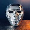 Masquerade Night Club Mask Full Face Home DJ Decor Fancy Ball Glitter Mirror Face Mask  Costume