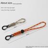 Anti-lost Paracord Lanyard High Strength Parachute Cord Carabiner Braided Woven Keychain  Climbing
