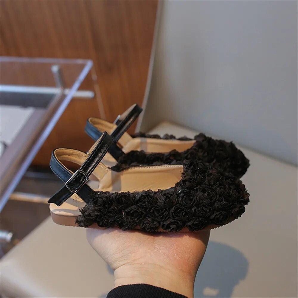 Сандалии для маленьких девочек. Удобная детская обувь принцессы с цветочным принтом. Мягкая подошва. Летние каникулы. Детская повседневная обувь для отдыха на море. Размер 24-34.