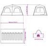 Dome Family Tent for 8 Persons Green Quick Release